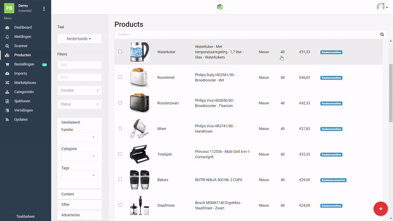 Verschillende prijzen per marketplace